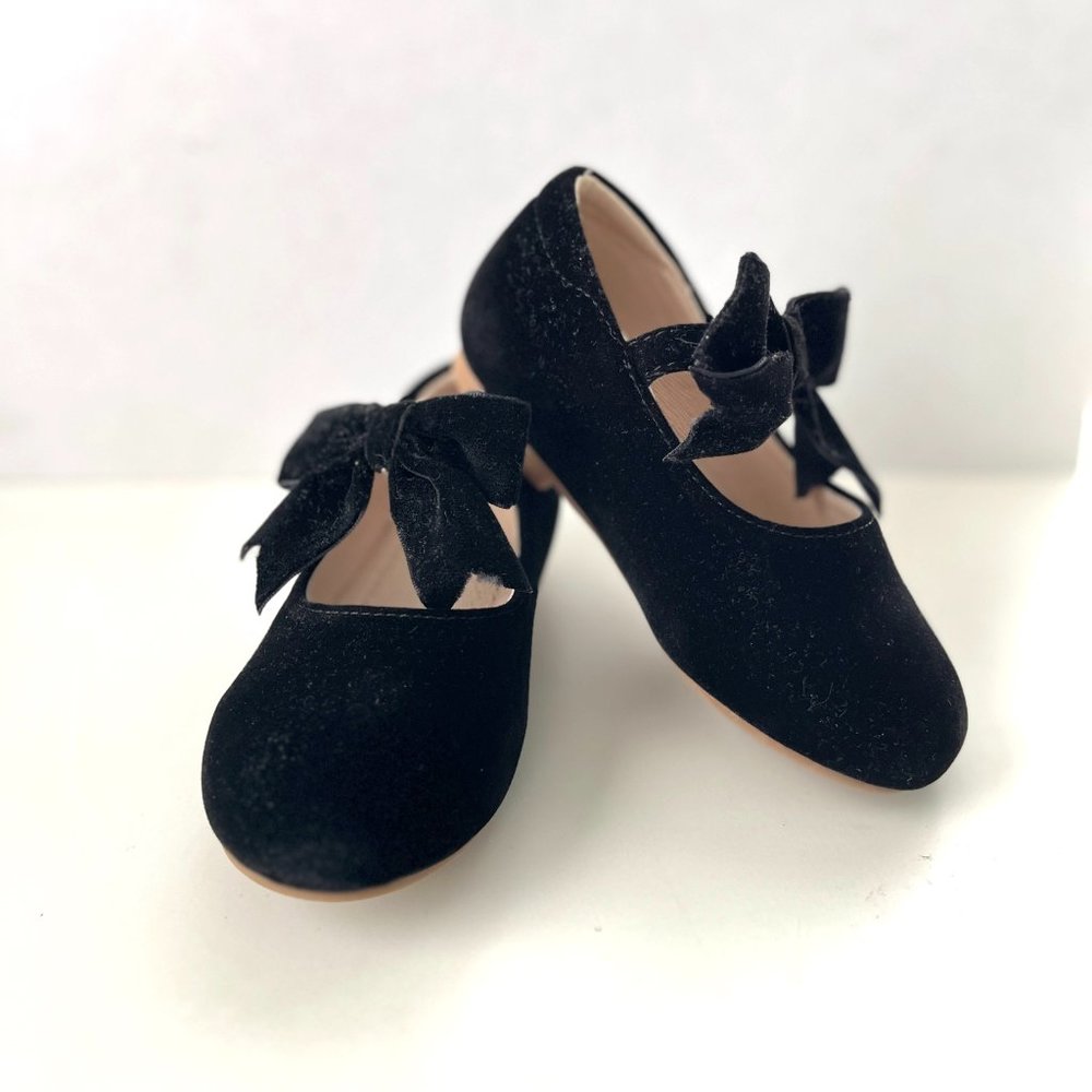 Kiderence Black Velvet Mary Jane Toddler 8